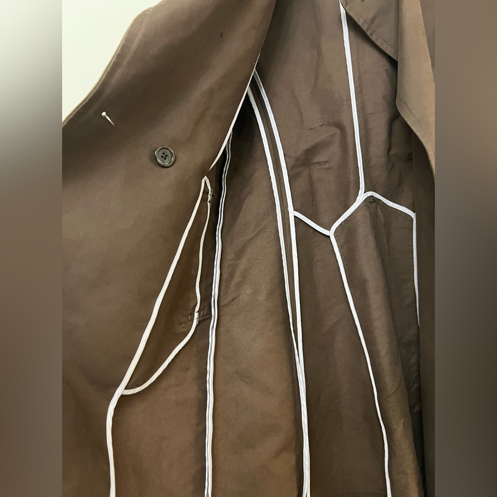 GAP Dark Brown Double-Breasted Trench Coat - Picture 15 of 15